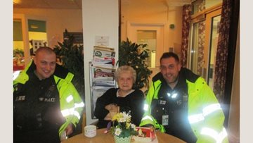 Radcliffe care home receives friendly visit during coffee morning
